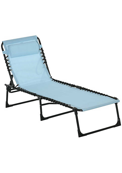 Outsunny Folding Chaise Lounge Chair Reclining Garden Sun