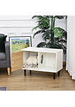 Cat Litter Box Enclosure Hidden Cat Condo Decorative Cat House with Soft Cushion and Storage Space 29" L x 16" W x 22" H