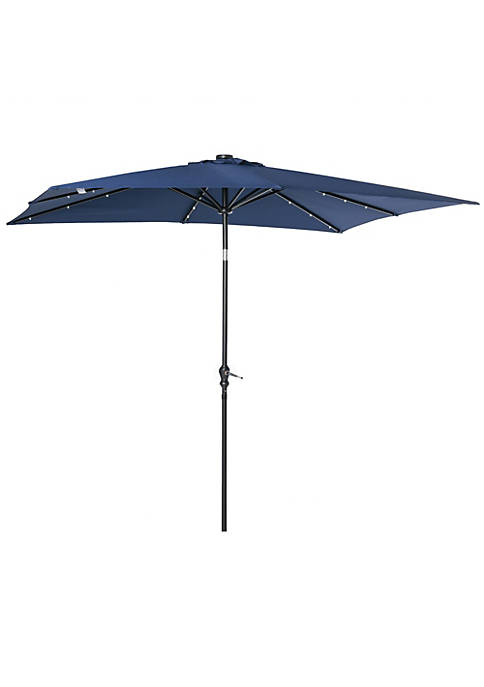 Outsunny 9 x 7 Patio Umbrella Outdoor Table