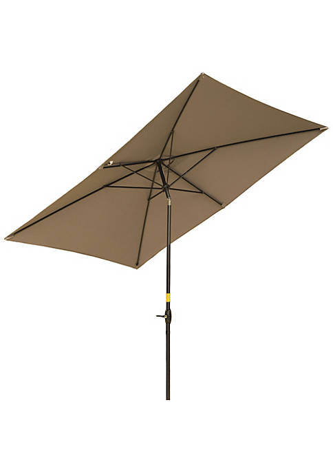 Outsunny 6.6 X 10 ft Rectangular Market Umbrella