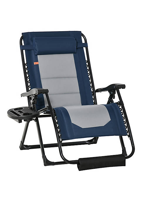 Outsunny Zero Gravity Lounger Chair Folding Reclining Patio