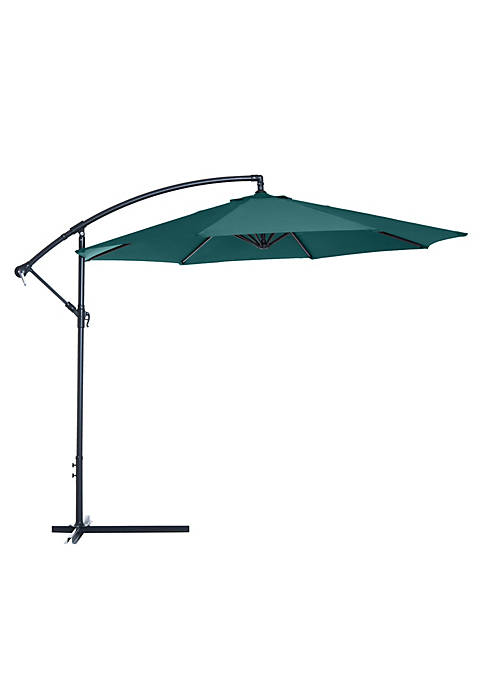 Outsunny 10 Cantilever Hanging Tilt Offset Patio Umbrella