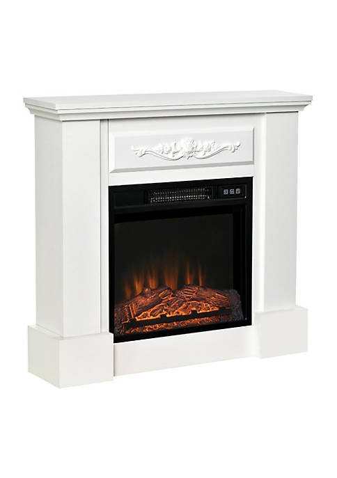 HOMCOM 32" Electric Fireplace with Mantel Freestanding