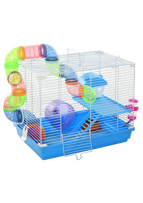 PawHut 2 Level Hamster Cage Gerbil House Habitat