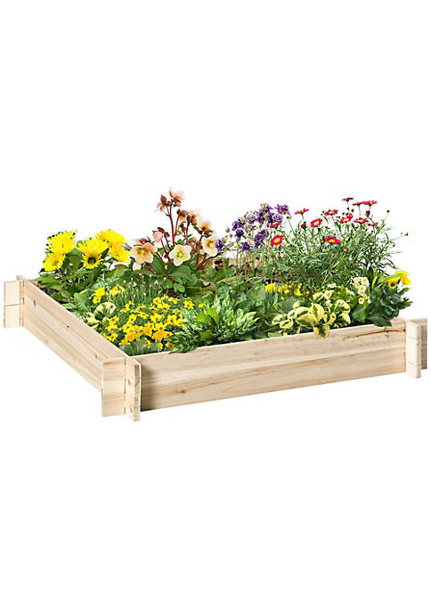 Outsunny 39 x 39 Screwless Raised Garden Bed