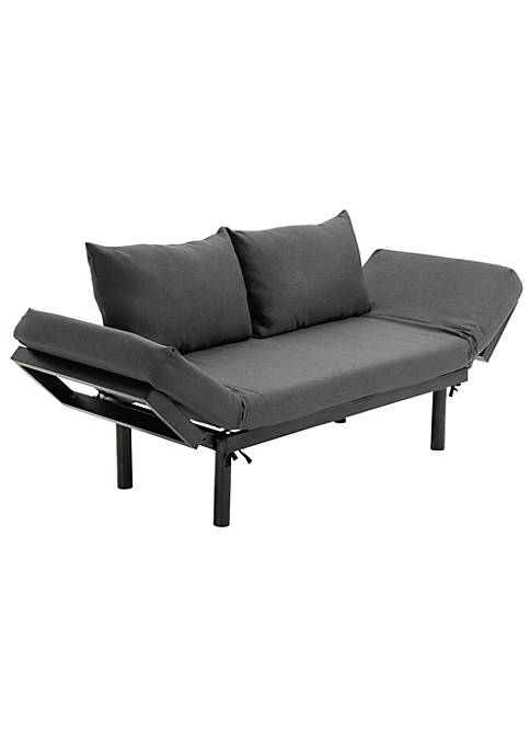 HOMCOM Single Person Chaise Lounger Modern Sofa Bed