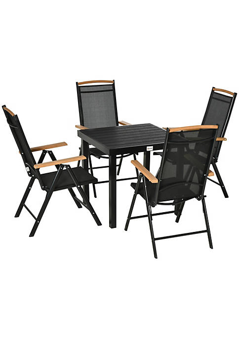 Outsunny 5 Piece Patio Dining Set Outdoor Furniture