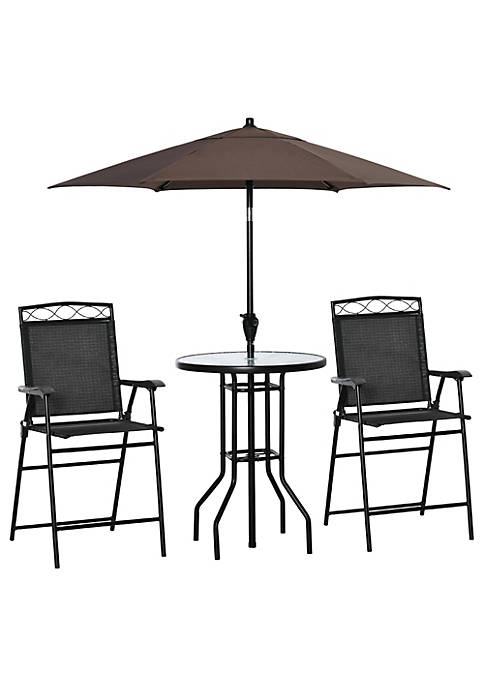 Outsunny 4 Piece Folding Outdoor Patio Pub Dining