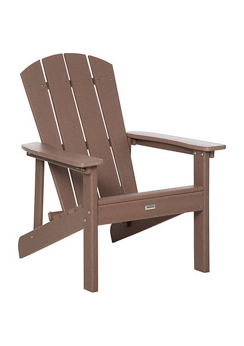 Outsunny Outdoor HDPE Adirondack Deck ChairPlastic Lounger with