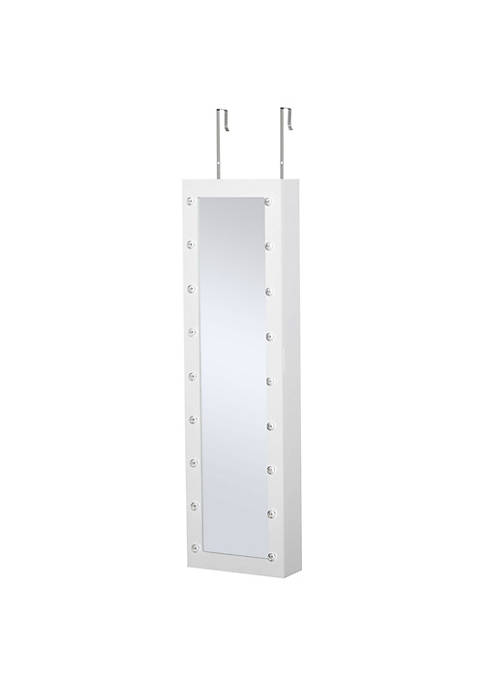 HOMCOM Jewelry Armoire with Mirror and 18 LED