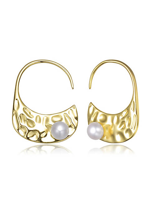 Rozzato .925 Sterling Silver Gold Plated Freshwater Pearl