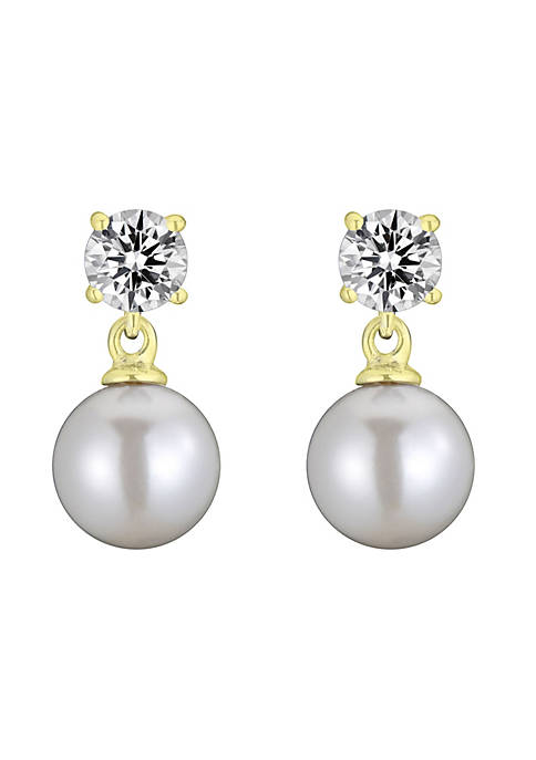 Rozzato .925 Sterling Silver Gold Plated Pearl And