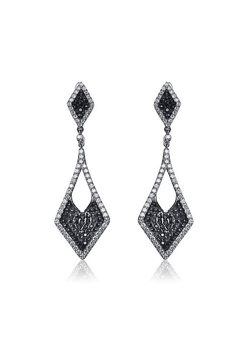Rozzato .925 Sterling Silver Black Plated Cubic Zirconia