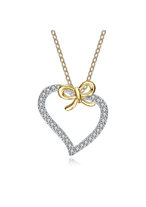 Rozzato Gold-plated .925 Sterling Silver Cubic Zirconia Heart