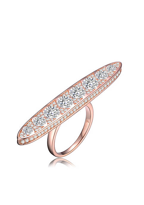 Rozzato .925 Sterling Silver Rose Gold Plated Cubic