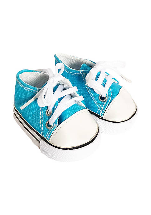 American Creations Cyan Blue Tennis Shoes Fits 18
