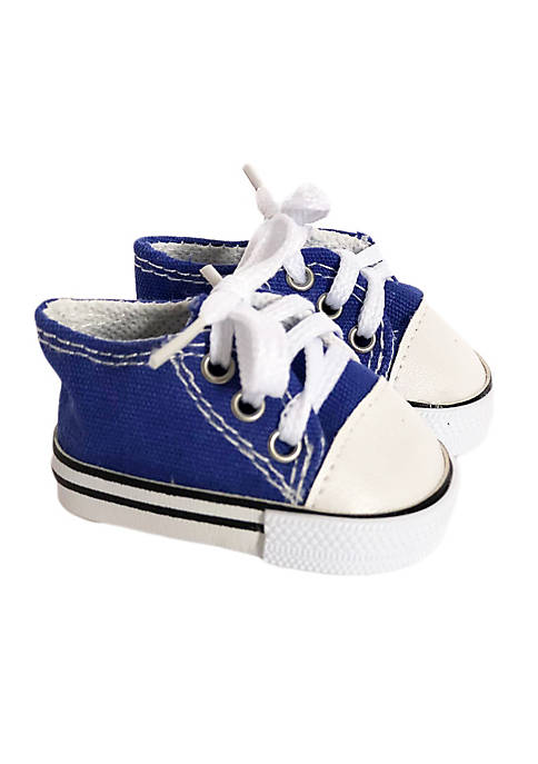 American Creations Blue Canvas Tennis Shoes Fits 18