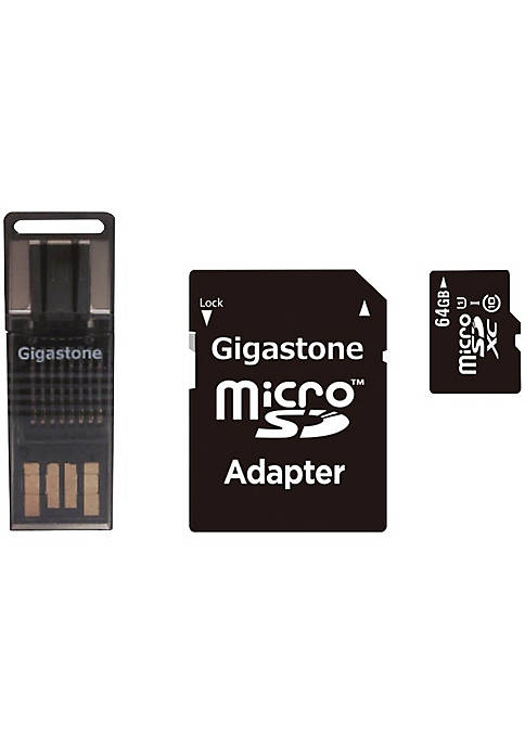 GIGASTONE Prime Series microSD Card 4-in-1 Kit (64GB)