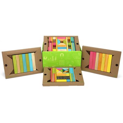 Tegu Magnetic Wooden Blocks, 90-Piece Classroom Kit, Tints -  858790006173