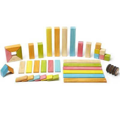 Tegu Magnetic Wooden Blocks, 42-Piece Set, Tints -  853606003704