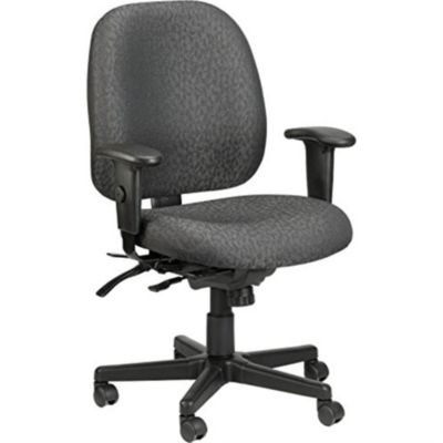 Homeroots 29.5"" X 26"" X 37"" Charcoal Tilt Tension Control Fabric Chair