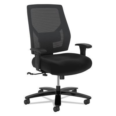 Hon Company Vl585 Big & Tall Mid-Back Task Chair, Black, Fabric, Black -  888206940159