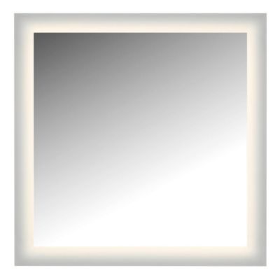 Cal Lighting Led Lighted Mirror Wall Glow Style With Frosted Glass To The Edge, 36"" X 36"" With Easy Cleat System -  020193179505