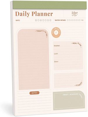 Rileys & Co. To Do List Planner Pad, Undated Planner, Daily Agenda,  x  11