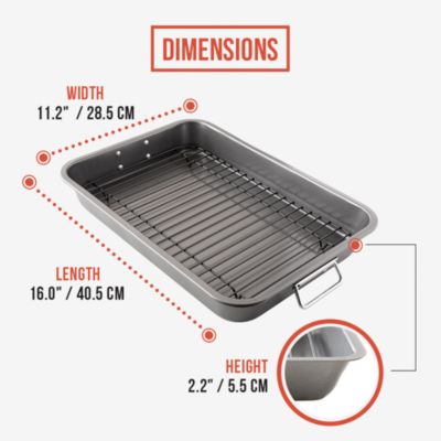 Basics 6 Piece Nonstick, Carbon Steel Oven Bakeware Baking Set, 40.5  cm x 28.5 cm x 15 cm