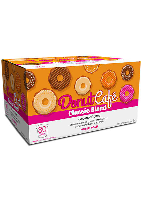 Donut Cafe Single Serve Coffee Pods for Keurig K-Cup Brewers, Classic Blend, 80 Count