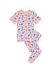 Sleep On It Girls Country Blooms Snug Fit 2-Piece Pajama Sleep Set