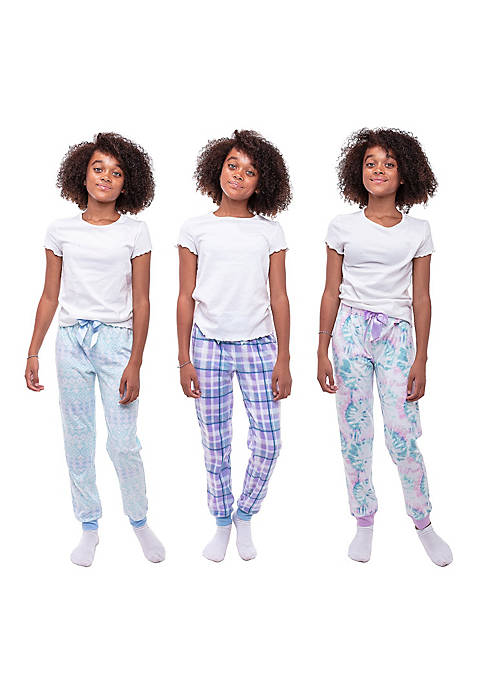 Sleep On It Girls 3 Pack Pajama Pants