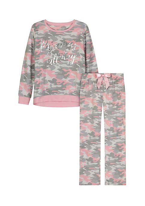 Sleep On It Girls 2-Piece Minky Fleece Pajama