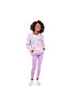 Sleep On It Girls Tie Dye Sparkle Cozy Plush Fleece 2-Piece Legging Pajama Sleep Set