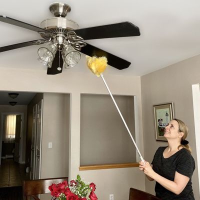 Evelots Ceiling Fan Duster Both Sides, Static Microfiber Brush, Up to