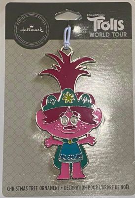 Hallmark Trolls World Tour Christmas Metal Ornament New With Card -  763795667901