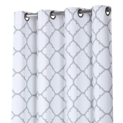 Kate Aurora Modern Geo 3 Pc Kitchen Curtain Tier & Valance Set - 56 in. W x  24 in. L, Gray