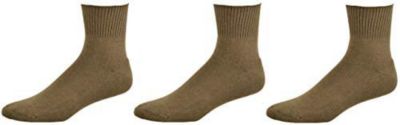 Sierra Socks Diabetics Arthritis Socks For Men's, Soft And Comfortable Ankle Socks, Cotton 3 Pair Socks, Brown, 10-13 -  650348944988
