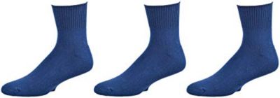 Sierra Socks Diabetics Arthritis Socks For Men's, Soft And Comfortable Ankle Socks, Cotton 3 Pair Socks, Navy Blue, 10-13 -  650348945008