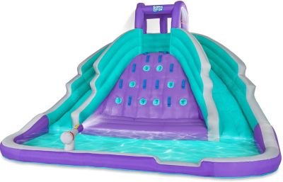 Sunny & Fun Ultra Climber Inflatable Water Slide Park â Heavy-Duty For Outdoor Fun - Climbing Wall, Two Slides & Splash Pool â Easy To Set Up &