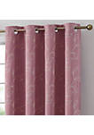 THD Caroline Floral Embroidered Energy Efficient Room Darkening Thermal Blackout Window Curtain Grommet Top Panels - Pair