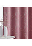 THD Caroline Floral Embroidered Energy Efficient Room Darkening Thermal Blackout Window Curtain Grommet Top Panels - Pair