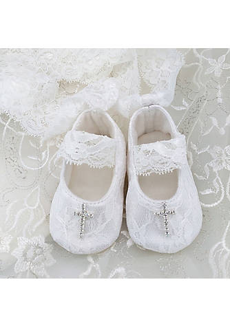 Baby Girls Buckled Soft Sole Shoe Lace Flowers Baby Girls Christening Shoes 