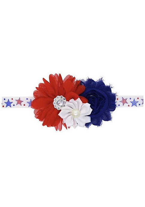 Laurenza's Baby Girls Floral Fourth of July Patriotic