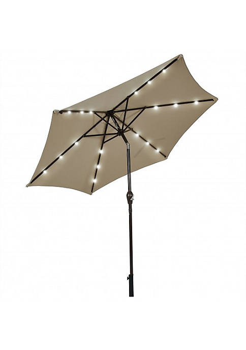 Costway 9 Solar LED Lighted Patio Market Umbrella