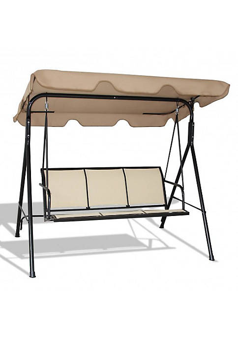 Costway 3 Person Patio Swing with Polyester Angle