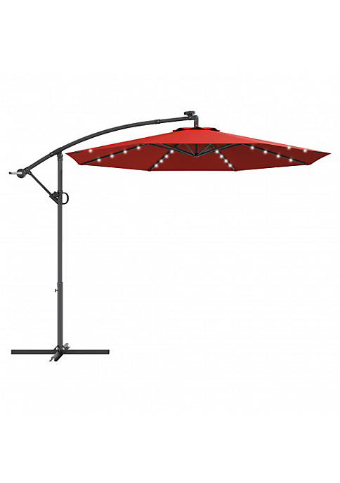 Costway 10 ft 360° Rotation Solar Powered LED