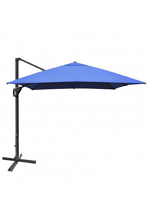 Costway 10x13ft Rectangular Cantilever Umbrella with 360°