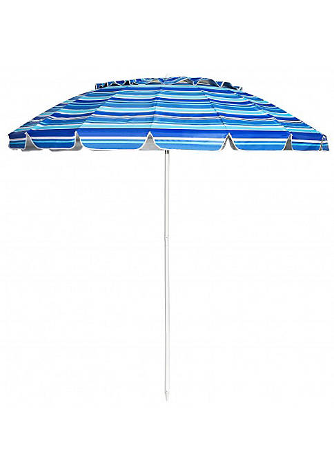 Costway 8FT Portable Beach Umbrella with Sand Anchor