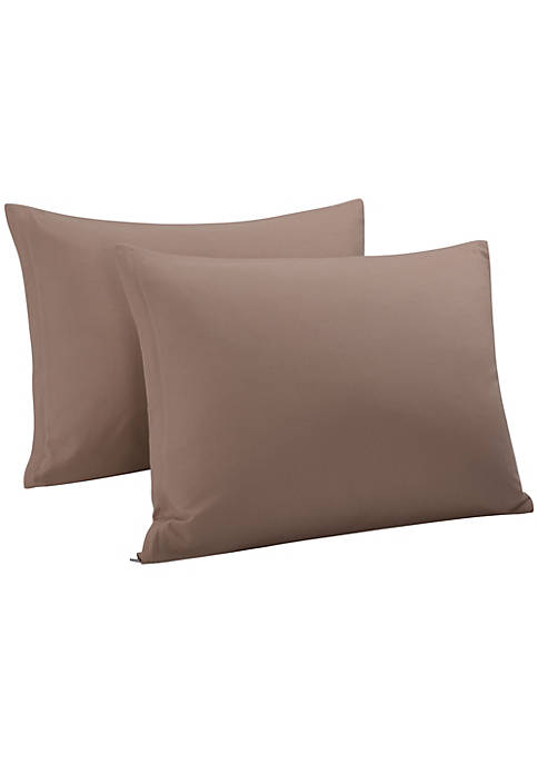 PiccoCasa Zippered Pillow Cases Covers, Cotton Solid 300